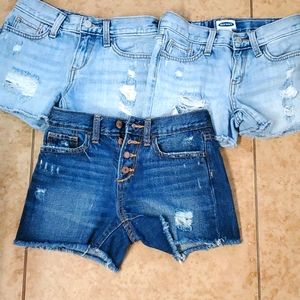 3 pairs girls shorts